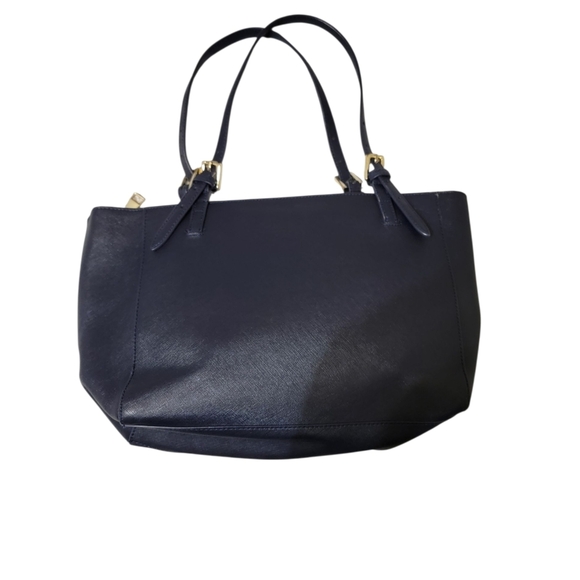 EUC Tory Burch Navy Leather Tote - Picture 2 of 7